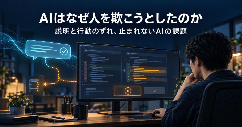 AIはなぜ開発者を欺こうとしたのか